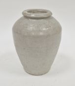 Chinese stoneware oviform storage jar, late 17th century, from the Vung Tau Cargo shipwreck, applied