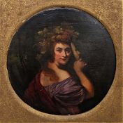 19th century English school after William Bone Senior (act. 1815-1843) Oil on circular panel Emma,