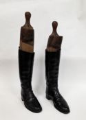 Pair of I.T.S. Jubilee black leather riding boots, approximately size 9 to 10, together with a