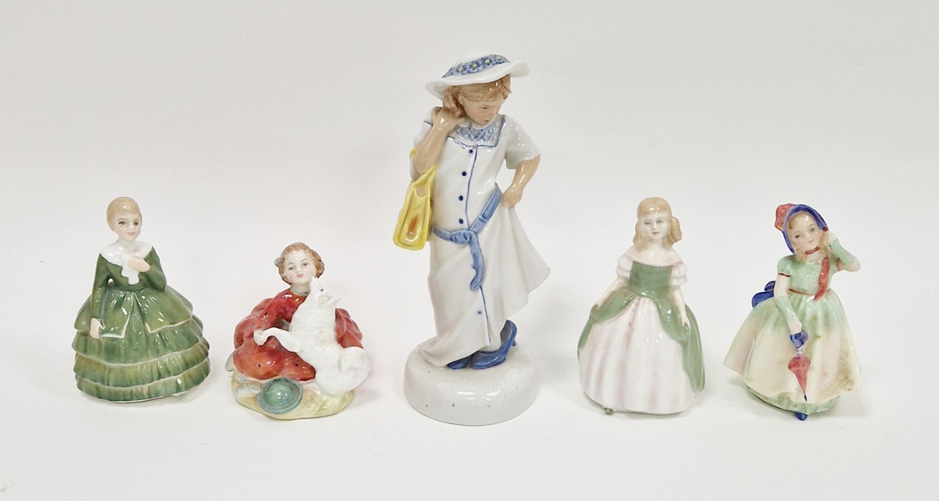 Royal Doulton bone china figures for ladies and girls, comprising: Home Again HN2167; Barbie HN1679;