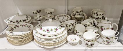 Royal Worcester bone china Bacchanal pattern part dinner-service, printed black marks, impressed