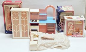 Quantity of boxed Sindy accessories to include Make-up Counter, Rocking Chair, Wardrobe, Luxury
