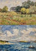 Ronald Thexton (1916-2002) Oil on board 'Isles of Fleet, Kirkcudbright', signed lower left, artist