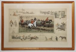 After Snaffles - Charles Johnson Payne (1884-1967) Colour lithograph 'A Point to Point. The Big