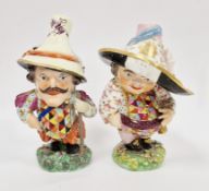 Two Derby porcelain figures of Mansion House Dwarfs, early 19th century, each incised N227, the