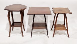 Late 19th-century aesthetic movement square lamp table in the manner of James Shoolbred & Co on