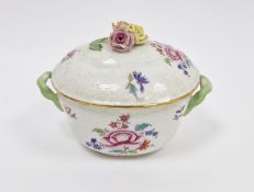 Herend porcelain oval two-handled sugar-bowl and cover, 20th century, printed blue marks, pattern