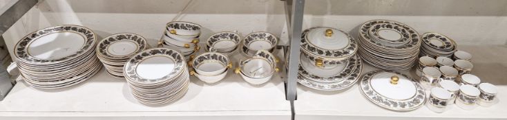 Spode bone china Kent pattern Regency-style dinner-service, mid-20th century, printed and