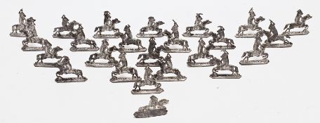 Quantity of lead mounted native Americans (24)