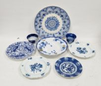 Collection of British and German ceramics including two late 19th century Meissen plates painted