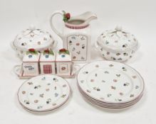 Villeroy & Boch Petite Fleur pattern Country Collection part dinner service, printed black marks,