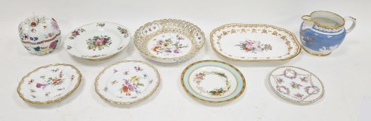 Group of English and Continental pottery and porcelain, including: a late 19th century Dresden