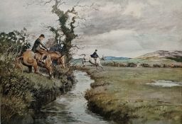 After Snaffles - Charles Johnson Payne (1884-1967) Colour lithograph 'Great Banks There Was Below in