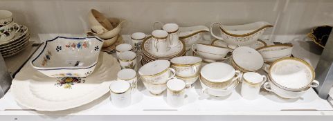 Royal Worcester Belmont pattern part tea and coffee service, in white and gilt, together with five