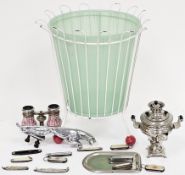 Mixed lot of collectables including original leaping Jaguar chrome car mascot stamped 7/10091/1