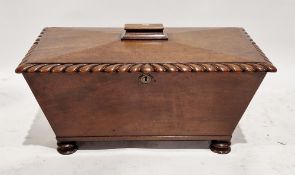 Mahogany cellarette in the Regency manner of sarcophagus form, possibly Scottish, the hinged lid