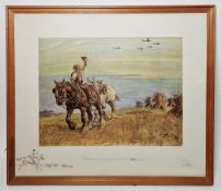 After Snaffles - Charles Johnson Payne (1884-1967) Colour photolithograph 'Forrard on me lads and