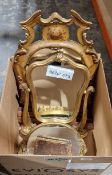 Rococo style gilt framed wall mirror, 61cm high, a gilt framed swing mirror, a pair of oval gilt