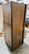 Transtherm Castel wine fridge, the lockable door opening to two drawers and 12 shelves, 180cm high x