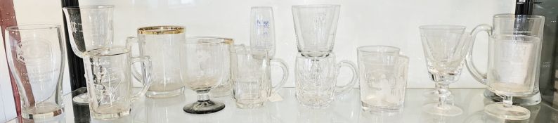 V Quantity goblets and other glassware with cricketing connections to include Marylebone Cricket