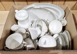 Royal Doulton Berkshire pattern part breakfast set, including coffee pot and teapot, teacups, coffee