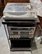 Pioneer hifi stacking system including a turntable PL-320, stereo tuner TX-520L, stereo cassette