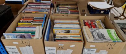 Collection of hardback books, magazines, booklets and maps relating to transport including tramways,