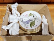 Spode figure of Amanda by Pauline Shaw, a Royal Doulton images model titled 'Leap Frog', two other