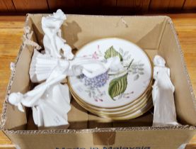 Spode figure of Amanda by Pauline Shaw, a Royal Doulton images model titled 'Leap Frog', two other