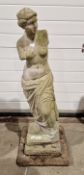 V Reconstituted stone garden statue of the Venus De Milo, 100cm high (please note VAT will be