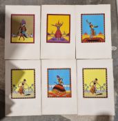 Paul Allier (French 1883-1967) Pochoir stencil Female dancer, signed and numbered 194/200 within