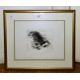 After Jean-Marie Guiny, limited edition print, Black and white study of horse rearing, 2/150, signed - Image 2 of 4