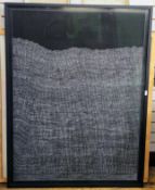Jane Dalton, Diptych giclee prints, 'Dark Matter', white wavy lines to a dark ground, 2009, each