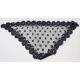 A vintage black lace shawl, a large length of black lace with scalloped edge possibly a shawl or a - Image 3 of 6