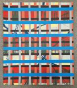 Neil Gall (b.1967) Screenprint in colours on wove paper 'BRYG', 1997, abstract geometric pattern,