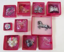 Collection of Butler & Wilson jewellery to include large multi-coloured spider brooch, double