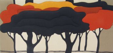 1970's Finnish quilted fabric panel by Marjatta Seppala, Apia 'Design for Tempella' Finland,