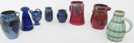 Group of William Baron Barnstaple Art Pottery, late 19th/early 20th century incised marks, various
