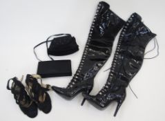 Various vintage designer shoes to include Charles Jourdan, Maud Frizon, Gianni Versace, Dal Co Roma,