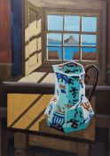Philip C. Thompson (20th-21st century) Coloured print Ironstone hydra jug before a view of St.