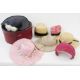 Quantity of vintage hats, to include a net and feathered cap labelled Lady Fashion, a black velvet - Image 3 of 3