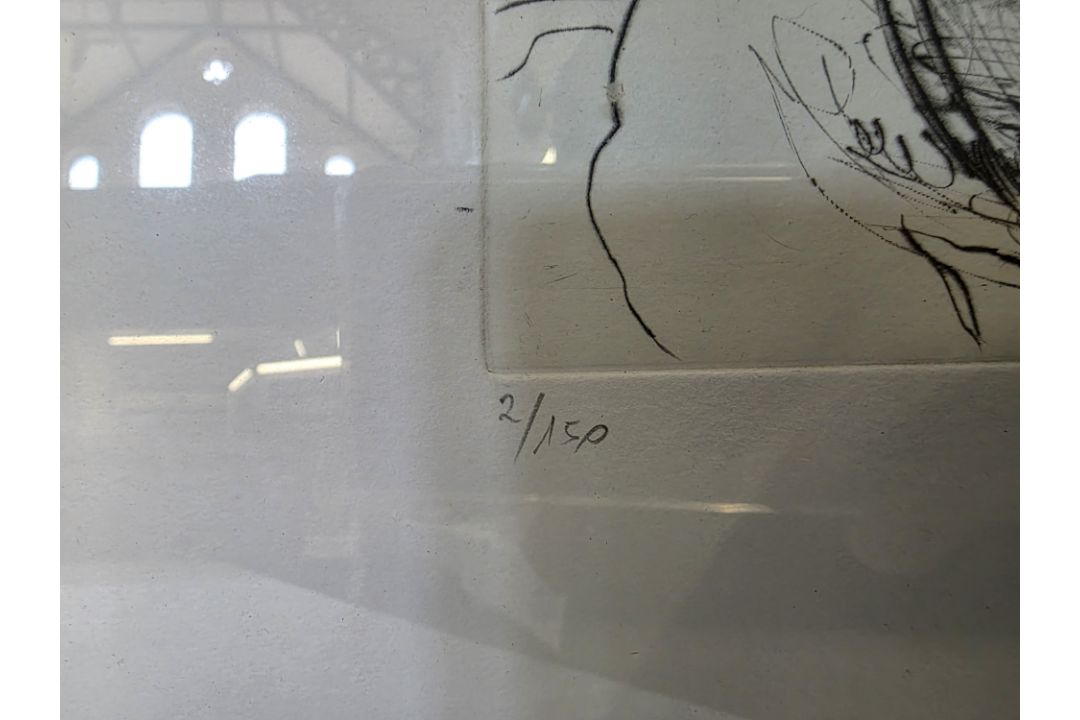 After Jean-Marie Guiny, limited edition print, Black and white study of horse rearing, 2/150, signed - Image 4 of 4