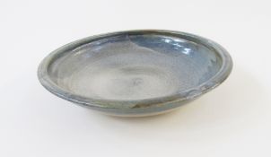 Ray Finch (1914-2012) for Winchcombe Pottery stoneware blue glazed shallow circular dish,