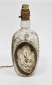 Marianne De Trey (1913-2016), a stoneware pottery lamp base, of square bottle form, decorated with