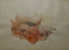 Judith Brown, pencil and wash drawing, Sketch of a horse, 57cm x 78cm S