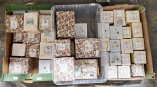 Collection of approximately 40 boxed Cherished Teddy ornaments, including Leah (3 boxes)