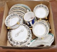 Collection of Spode bone china dinnerware in the Kent pattern, including soup bowls, plates,