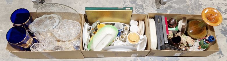 Mixed lot of ceramics, glass and collectable items, including an Art Deco water jug with a parrot