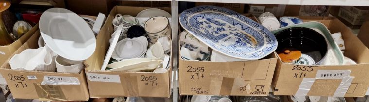 Large collection of ceramics, glass and collectable items, including Poole pottery, Wedgwood,
