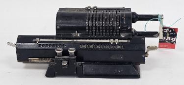 Early 20th-century Swedish Original Odner arithmometer mechanical pinwheel calculator, stamped to